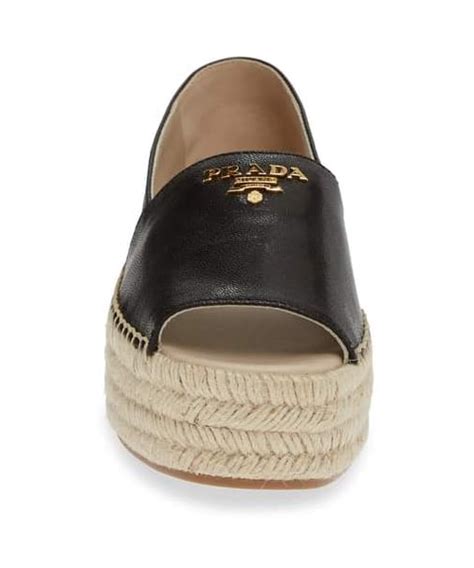 prada espadrilles sale|Prada peep toe espadrilles.